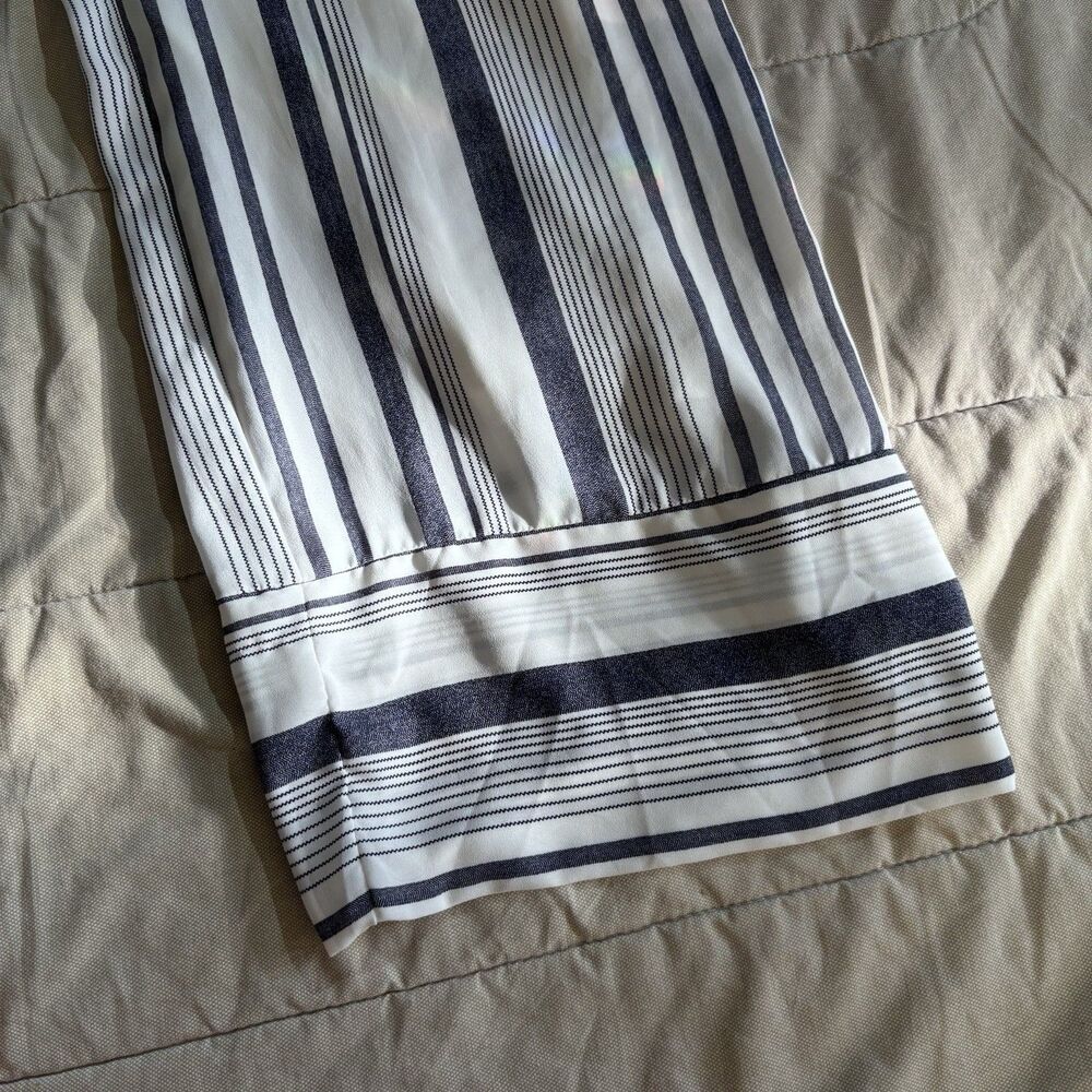 Japna navy Striped Sleeveless Smocked wide leg Jumpsuit M‎ coastal beach Resort - Picture 5 of 8
